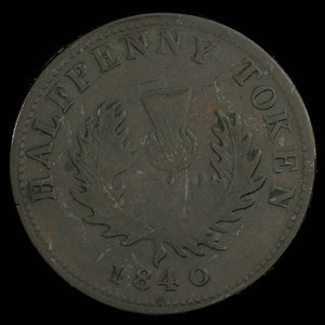 Canada, Province of Nova Scotia, 1/2 penny : 1840