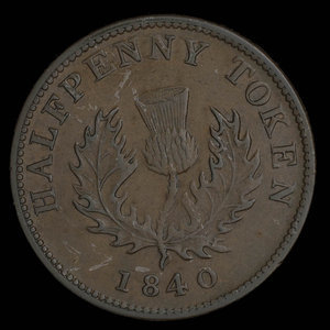 Canada, Province of Nova Scotia, 1/2 penny : 1840