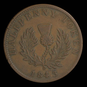 Canada, Province of Nova Scotia, 1/2 penny : 1843