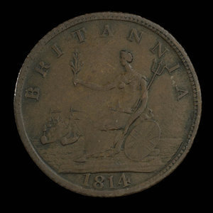 Canada, unknown, 1/2 penny : 1814