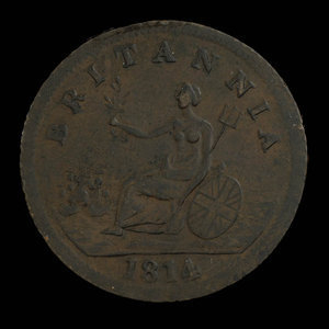 Canada, unknown, 1/2 penny : 1814