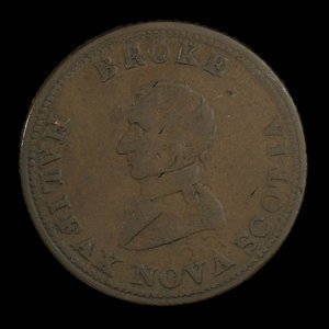 Canada, unknown, 1/2 penny : 1814