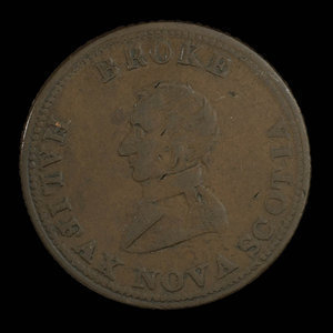 Canada, unknown, 1/2 penny : 1814