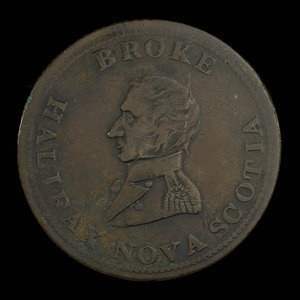 Canada, unknown, 1/2 penny : 1814