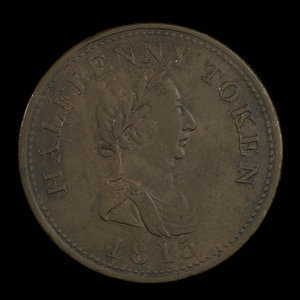 Canada, unknown, 1/2 penny : 1815