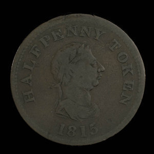 Canada, unknown, 1/2 penny : 1815