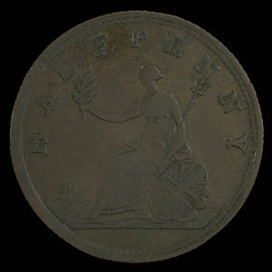 Canada, unknown, 1/2 penny : 1815