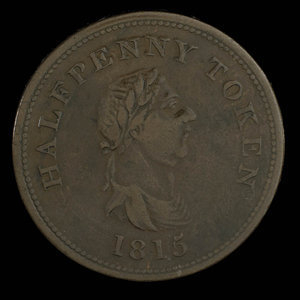 Canada, unknown, 1/2 penny : 1815