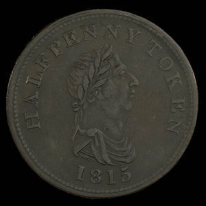 Canada, unknown, 1/2 penny : 1815