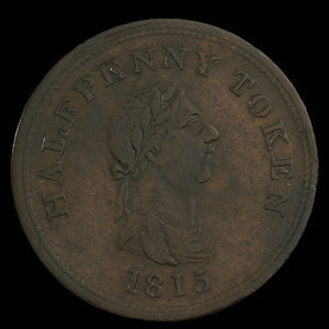 Canada, unknown, 1/2 penny : 1815