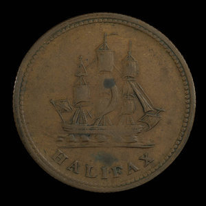 Canada, unknown, 1/2 penny : 1815