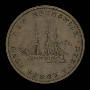 Canada, Province of New Brunswick, 1/2 penny : 1843