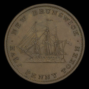 Canada, Province of New Brunswick, 1/2 penny : 1843