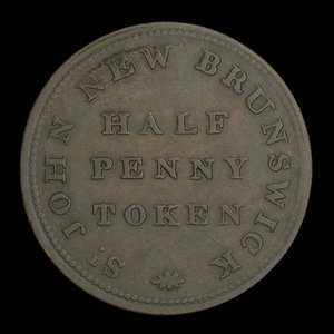 Canada, unknown, 1/2 penny : 1835