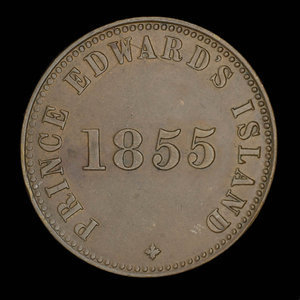 Canada, George Davies, 1/2 penny : 1855