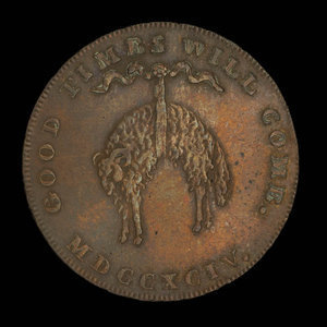 Great Britain, Richard Bacon, 1/2 penny : 1794