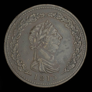 Canada, unknown, 1 penny : 1813