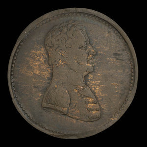 Canada, unknown, 1/2 penny : 1825
