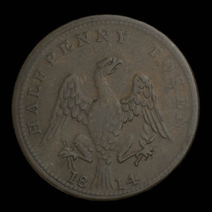 Canada, unknown, 1/2 penny : 1814