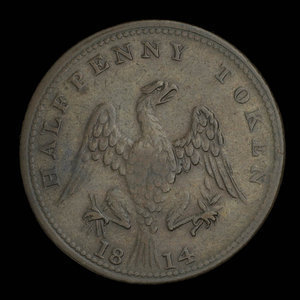 Canada, unknown, 1/2 penny : 1814