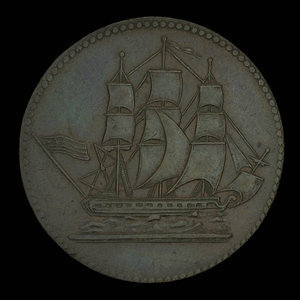 Canada, unknown, 1/2 penny : 1835