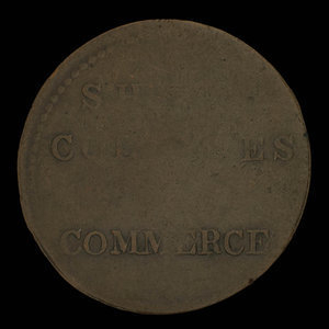 Canada, unknown, 1/2 penny : 1838