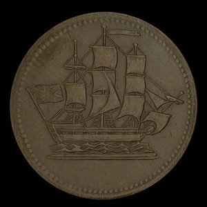 Canada, unknown, 1/2 penny : 1835