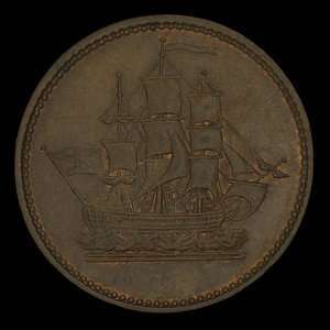 Canada, unknown, 1/2 penny : 1835