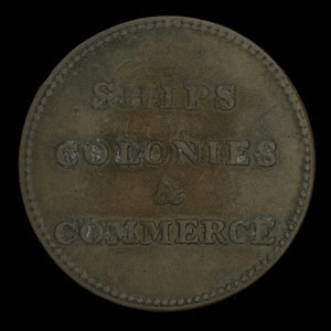 Canada, unknown, 1/2 penny : 1835