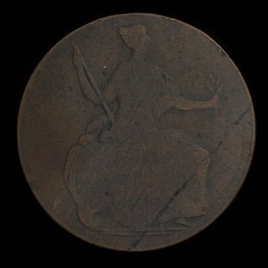 Canada, unknown, 1/2 penny : 1838