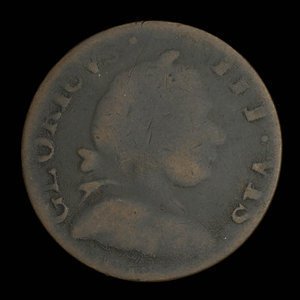 Canada, unknown, 1/2 penny : 1838