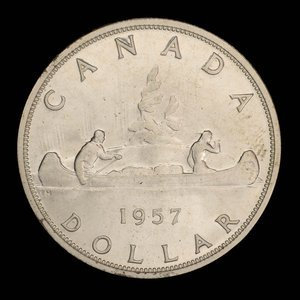Canada, Elizabeth II, 1 dollar : 1957