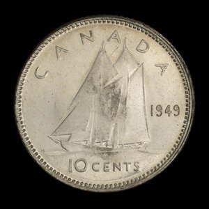 Canada, George VI, 10 cents : 1949