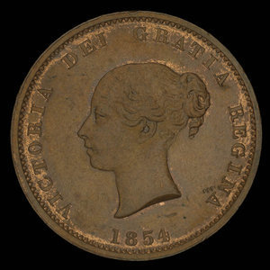 Canada, Province of New Brunswick, 1/2 penny : 1854