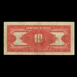 Canada, Union Bank of Canada (The), 10 dollars : July 1, 1921
