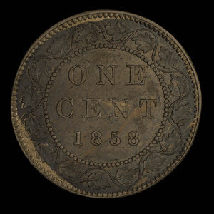 Canada, Victoria, 1 cent : 1858