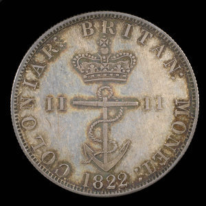 Great Britain, George IV, 1/2 dollar : 1822