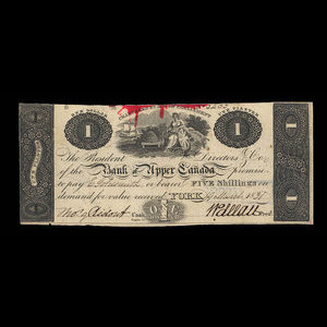Canada, Bank of Upper Canada (York), 1 dollar : March 19, 1831