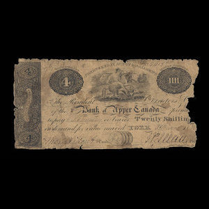 Canada, Bank of Upper Canada (York), 4 dollars : November 3, 1830