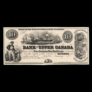 Canada, Bank of Upper Canada (York), 10 dollars : January 31, 1857