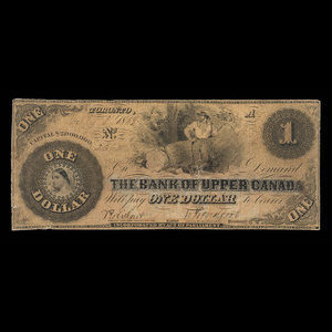 Canada, Bank of Upper Canada (York), 1 dollar : July 8, 1859