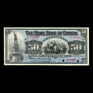 Canada, Home Bank of Canada, 50 dollars : March 2, 1914