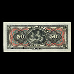 Canada, Home Bank of Canada, 50 dollars : March 2, 1914