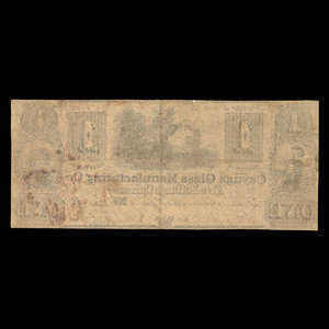 Canada, Cayuga Glass Manufacturing Co., 1 dollar : March 11, 1845