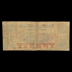 Canada, Zimmerman Bank, 20 dollars : 1859