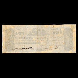 Canada, Cobourg Board of Police, 2 dollars : May 2, 1848