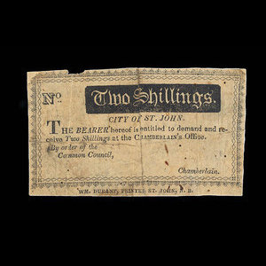 Canada, City of Saint John, 2 shillings : 1822