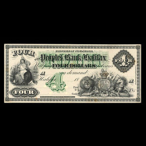 Canada, People's Bank of Halifax, 4 dollars : 1899