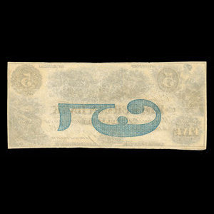 Canada, Zimmerman Bank, 5 dollars : December 1856