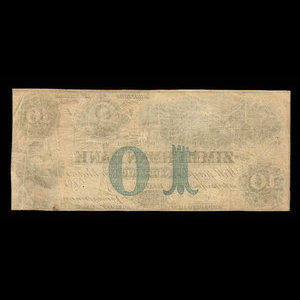 Canada, Zimmerman Bank, 10 dollars : December 1856